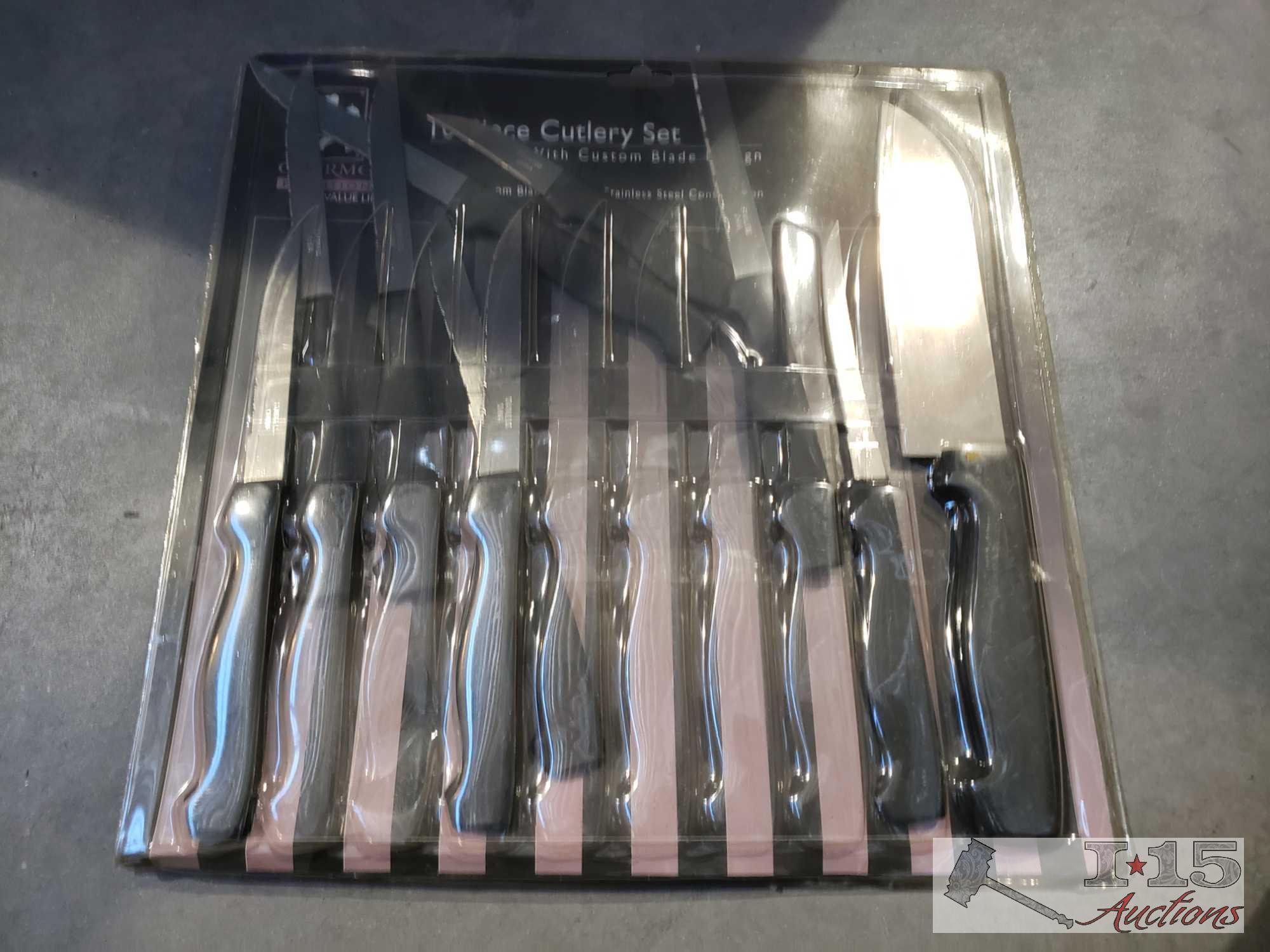 Coffee Pot, Knife Set, Steaming Pot, and More