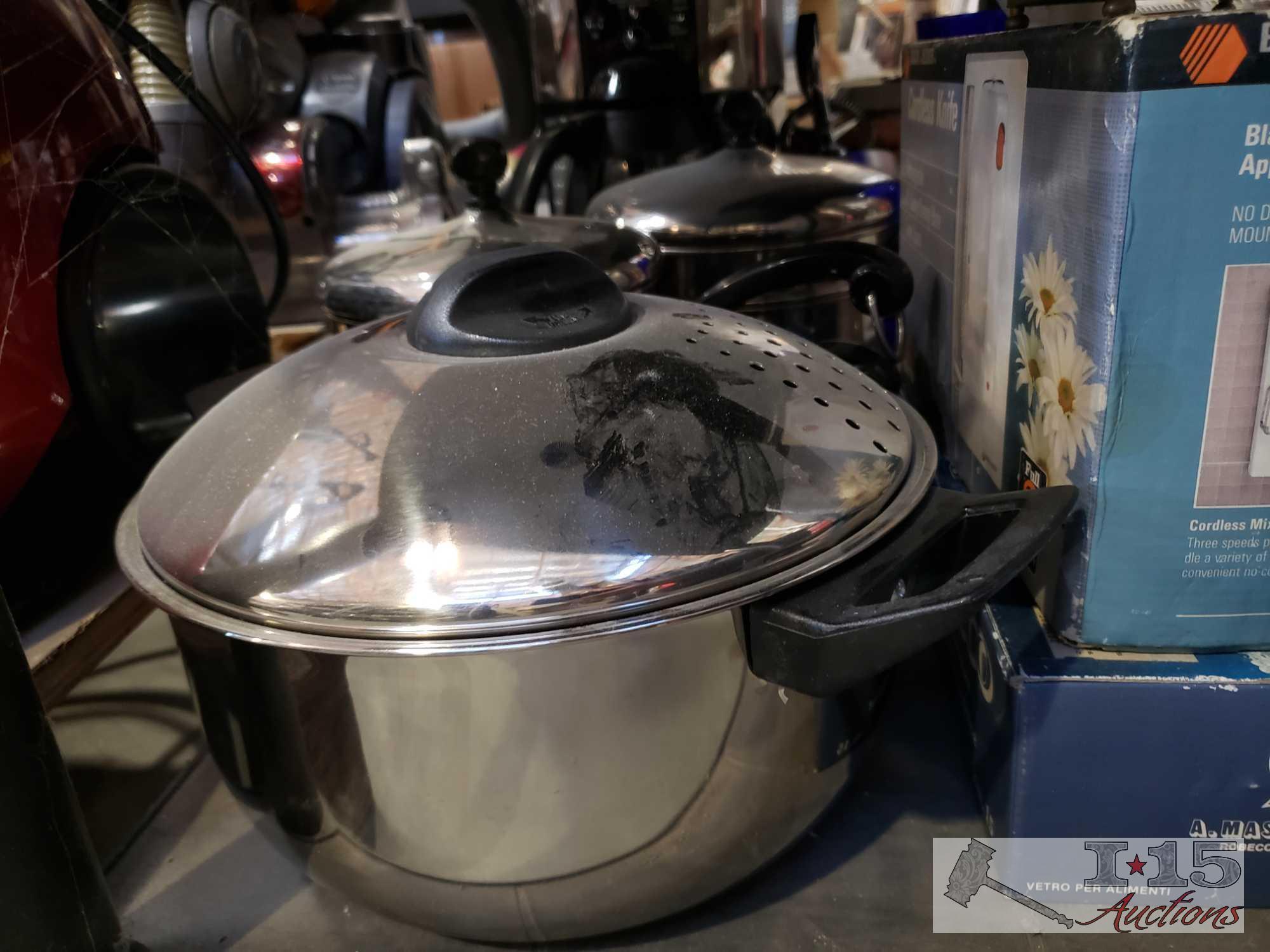 Coffee Pot, Knife Set, Steaming Pot, and More