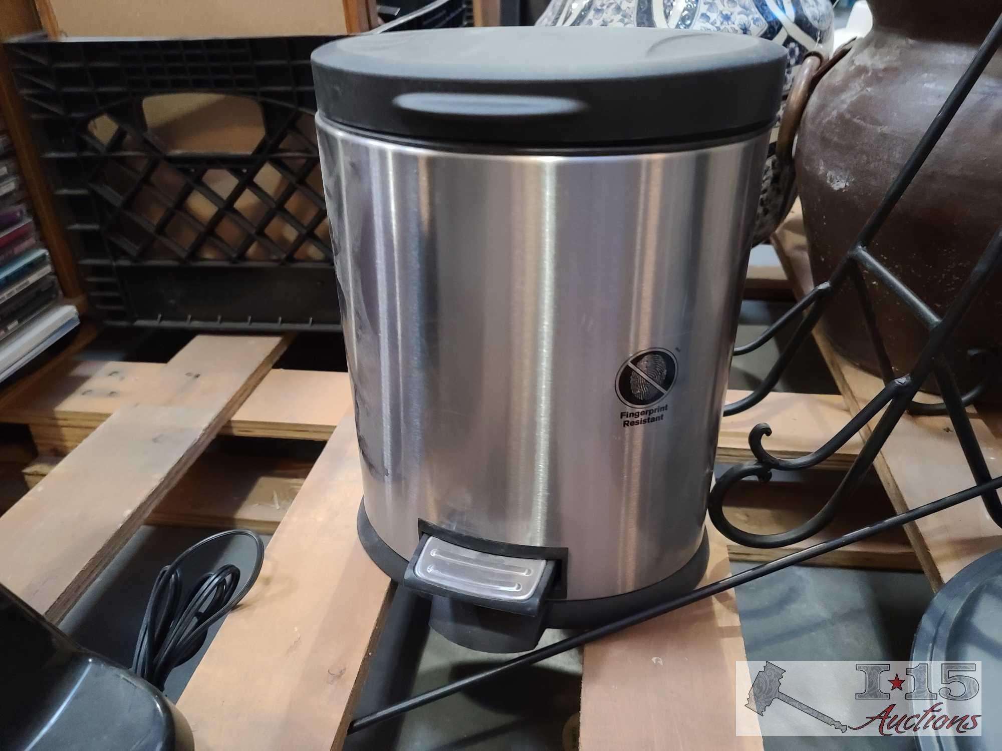 Fans. Trash Can. Ironing Board