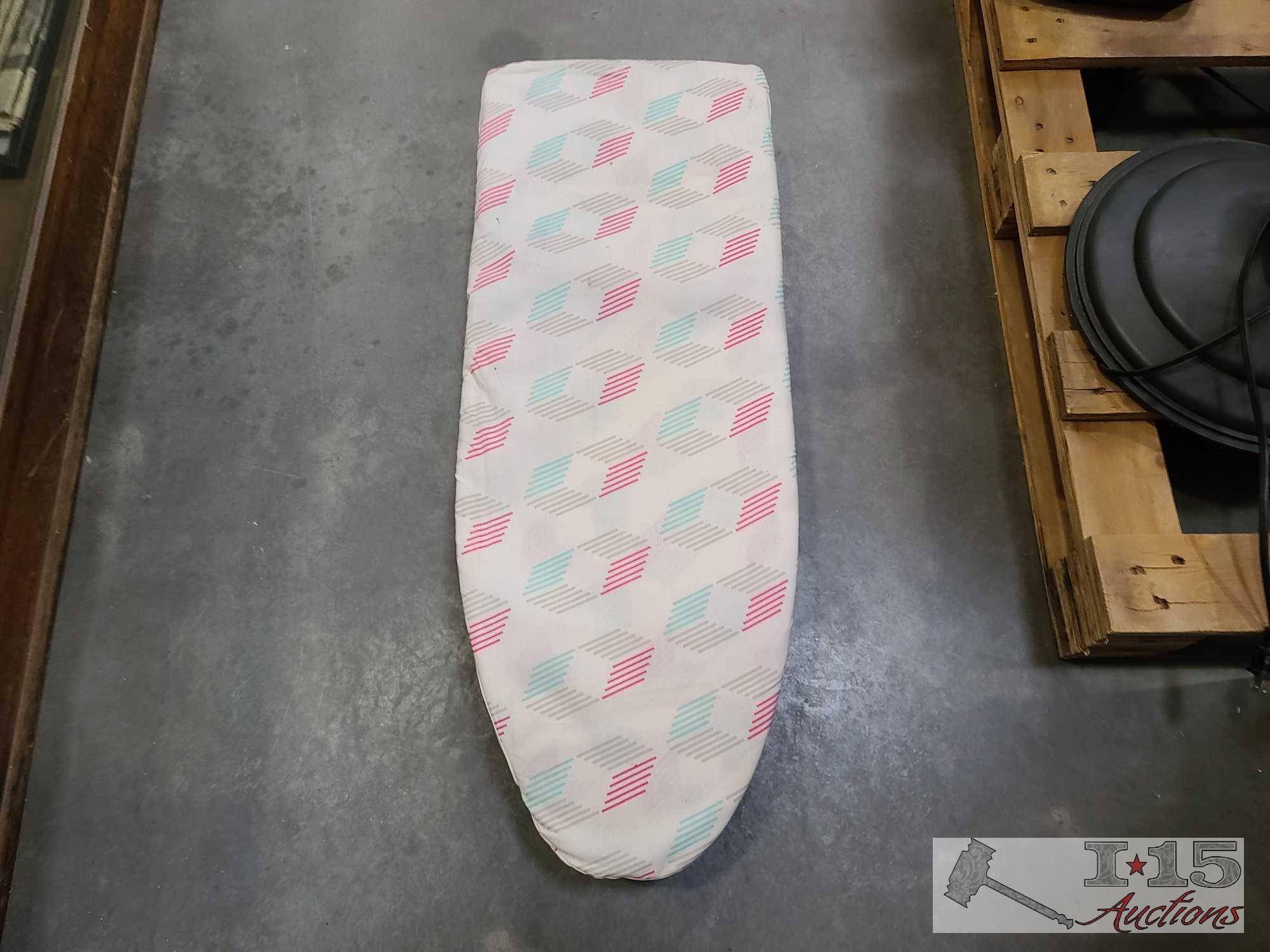Fans. Trash Can. Ironing Board