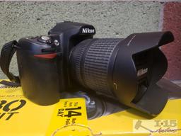 Nikon D80 Camera with 2 Lenses, Flash Attachment, and Original Box