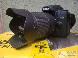 Nikon D80 Camera with 2 Lenses, Flash Attachment, and Original Box