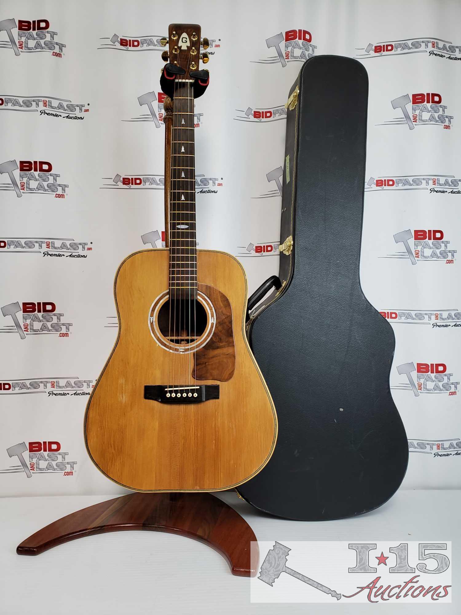 1985 Handmade Arrowhead Acoustic Guitar with Hard Case