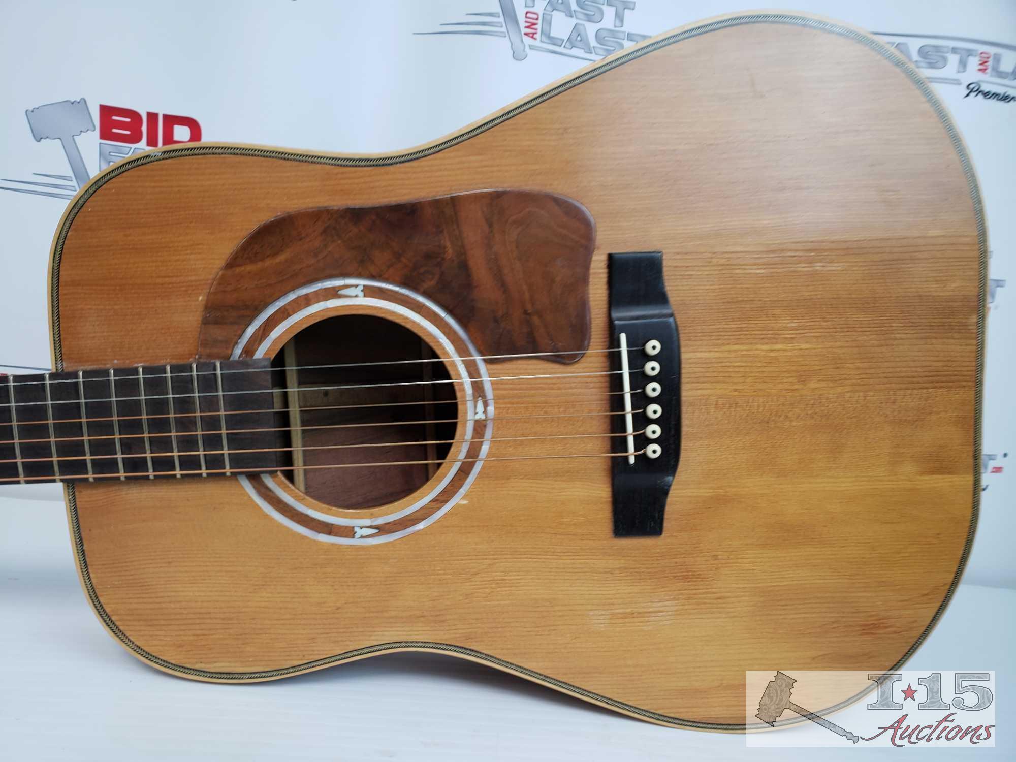 1985 Handmade Arrowhead Acoustic Guitar with Hard Case