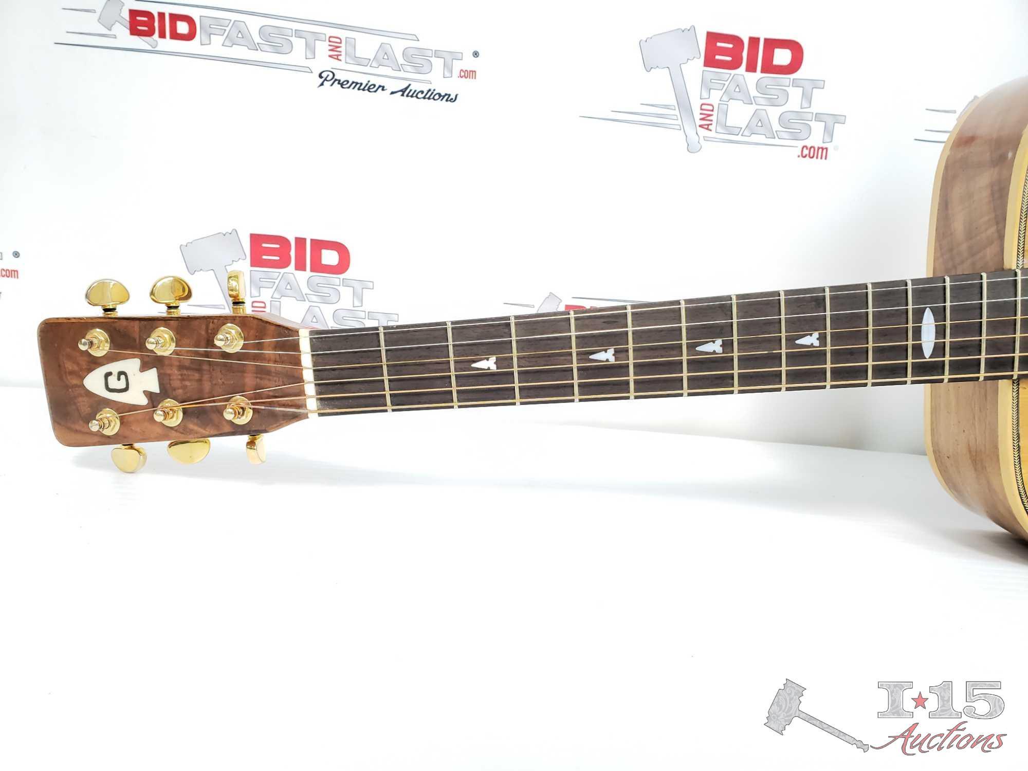 1985 Handmade Arrowhead Acoustic Guitar with Hard Case