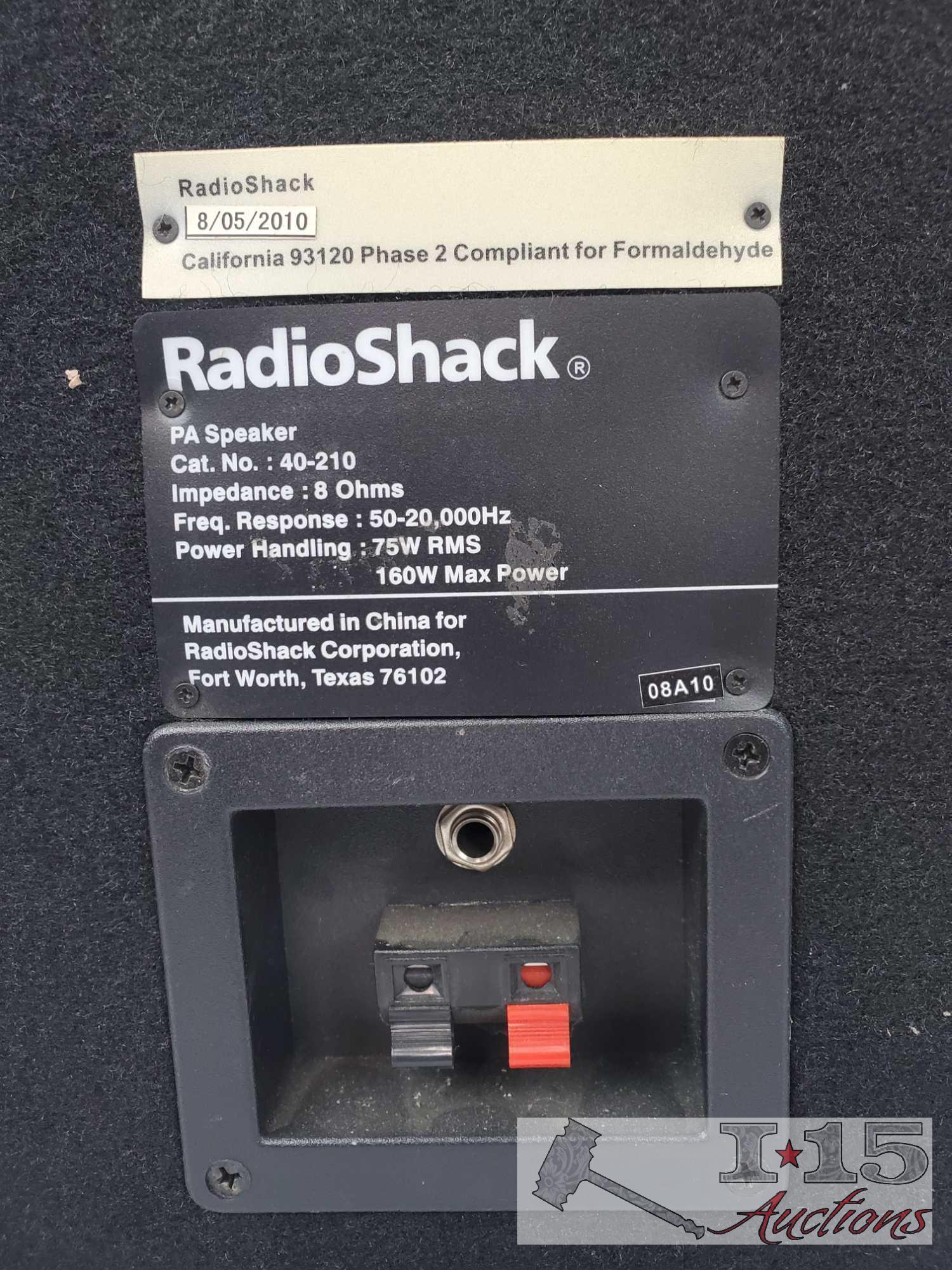 2 Radio Shack PA Speakers