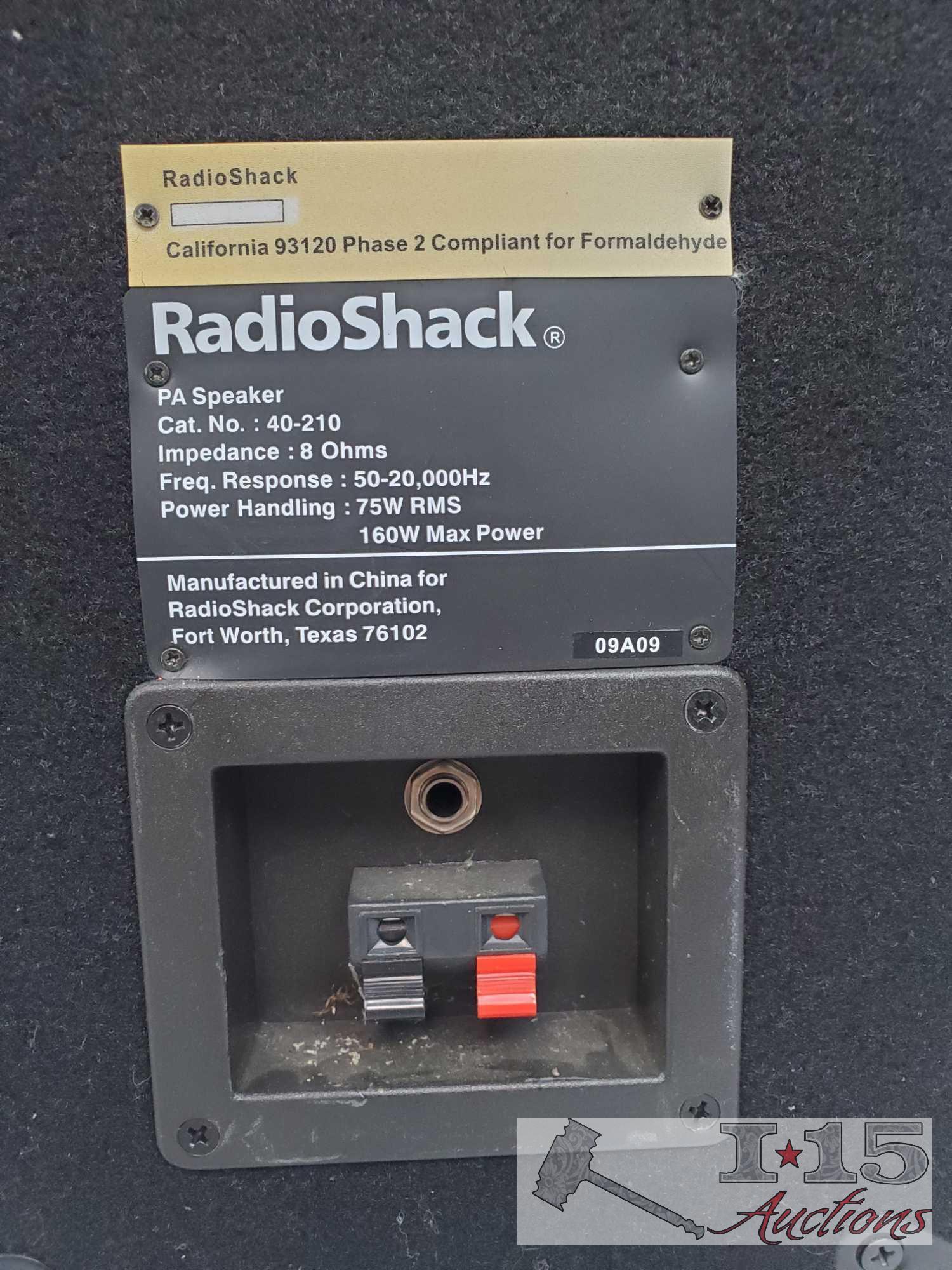 2 Radio Shack PA Speakers