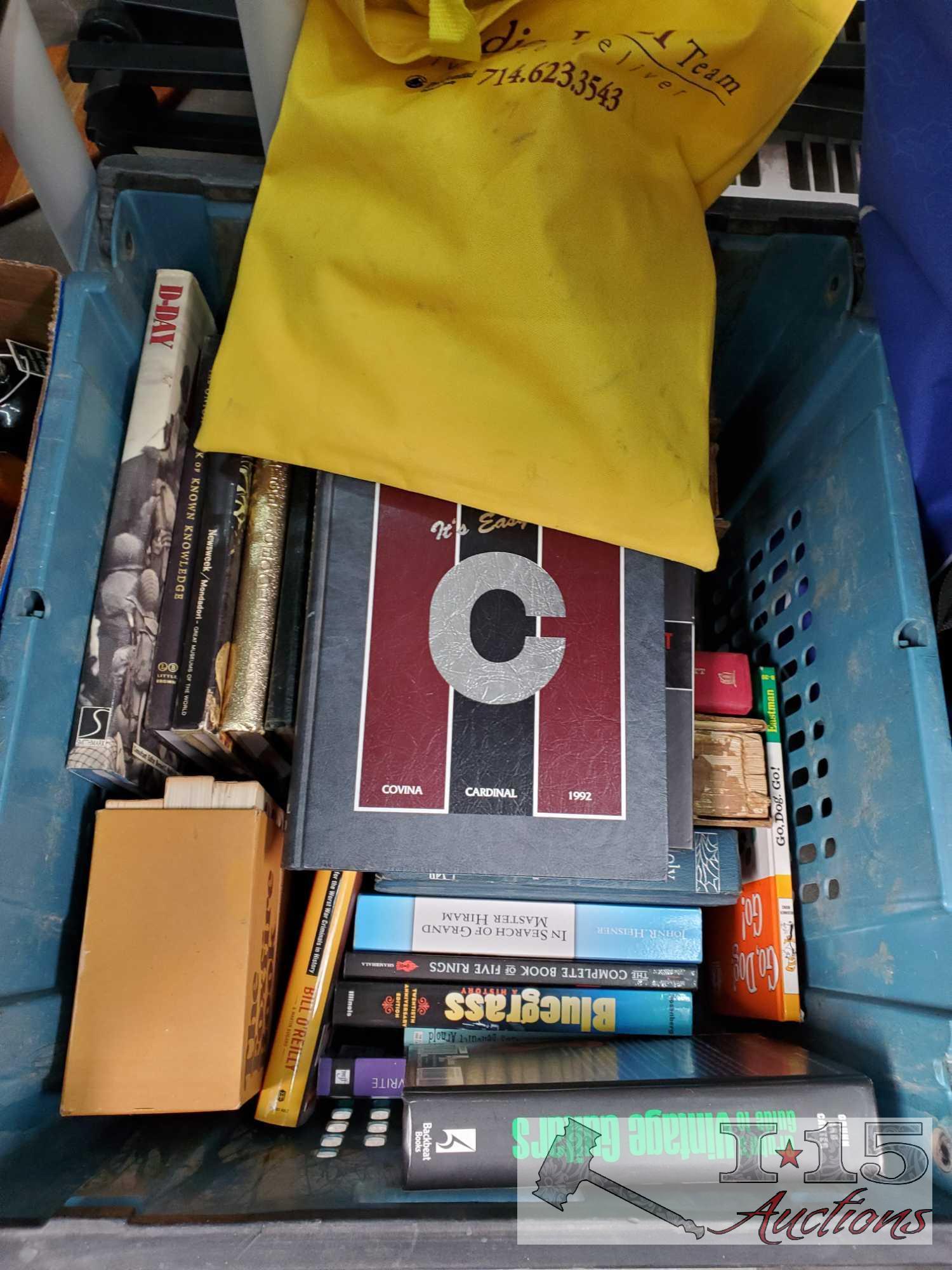 Tote Full Of Book, Yearbooks, and More