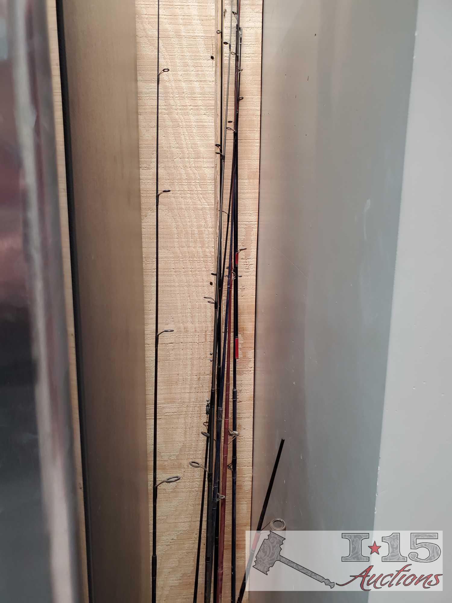 Fishing Poles And 2 Tackle Boxes