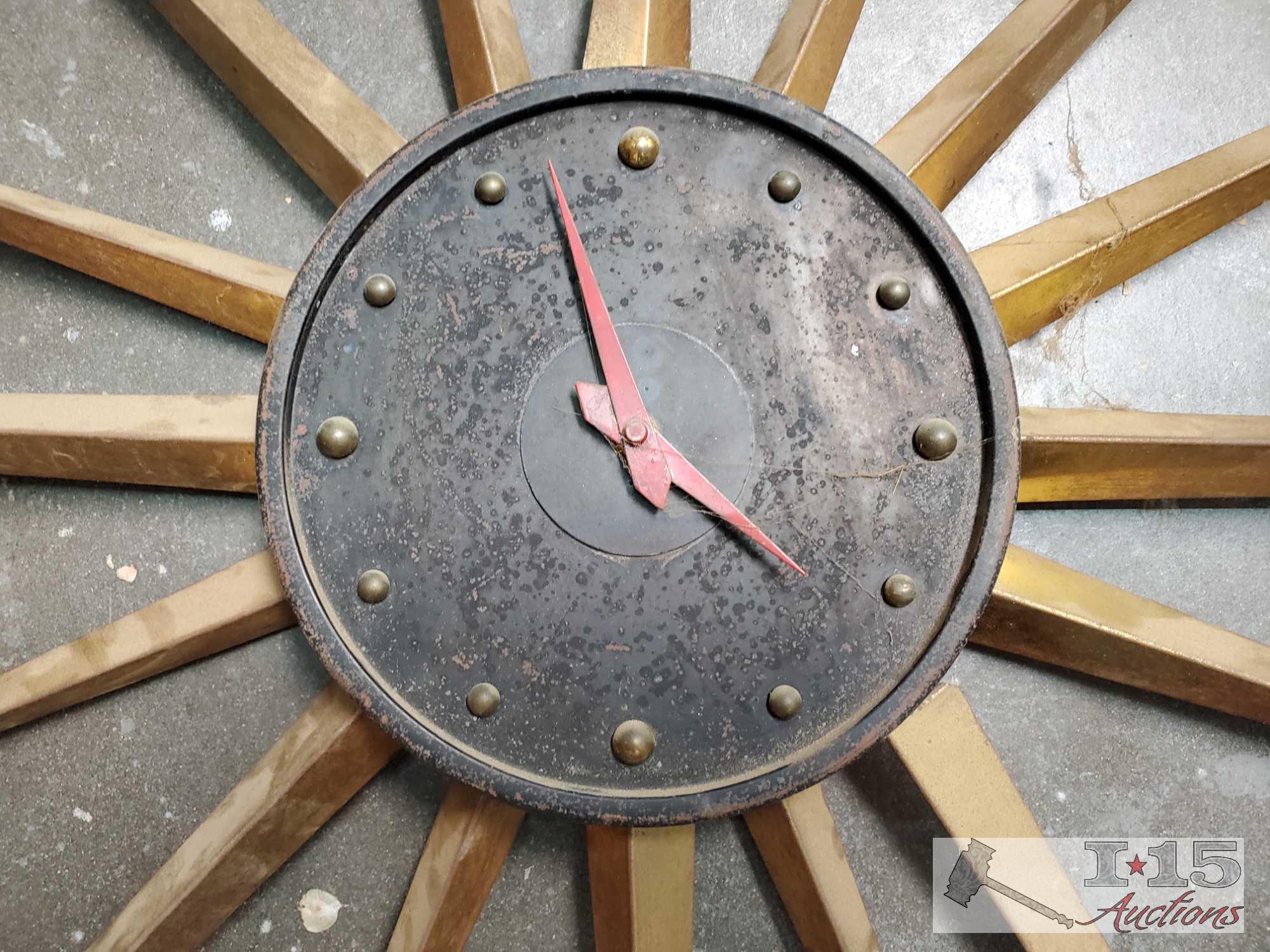 Vintage Starburst Clock