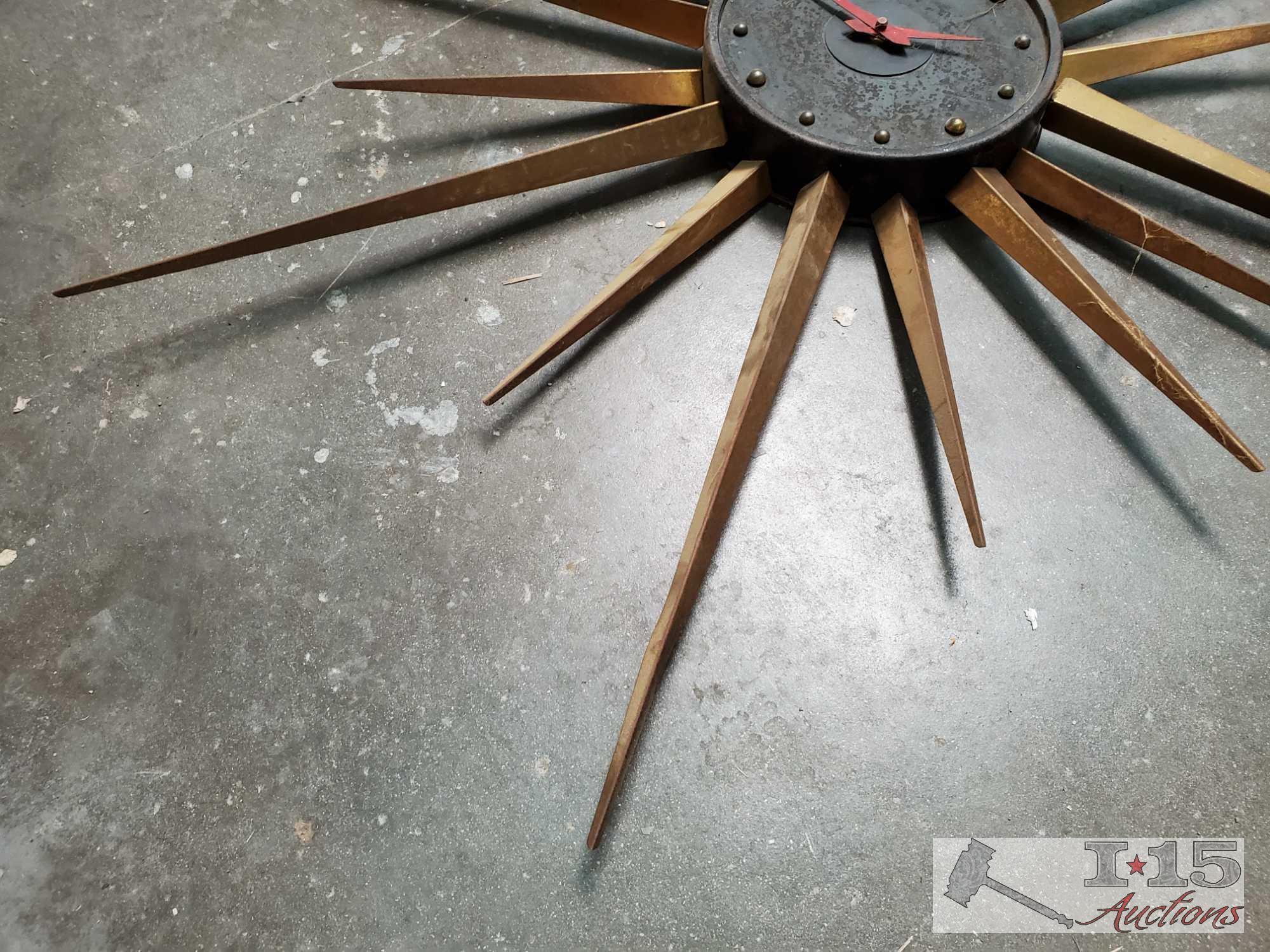 Vintage Starburst Clock