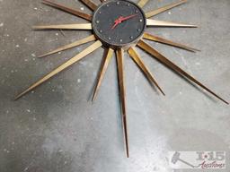 Vintage Starburst Clock