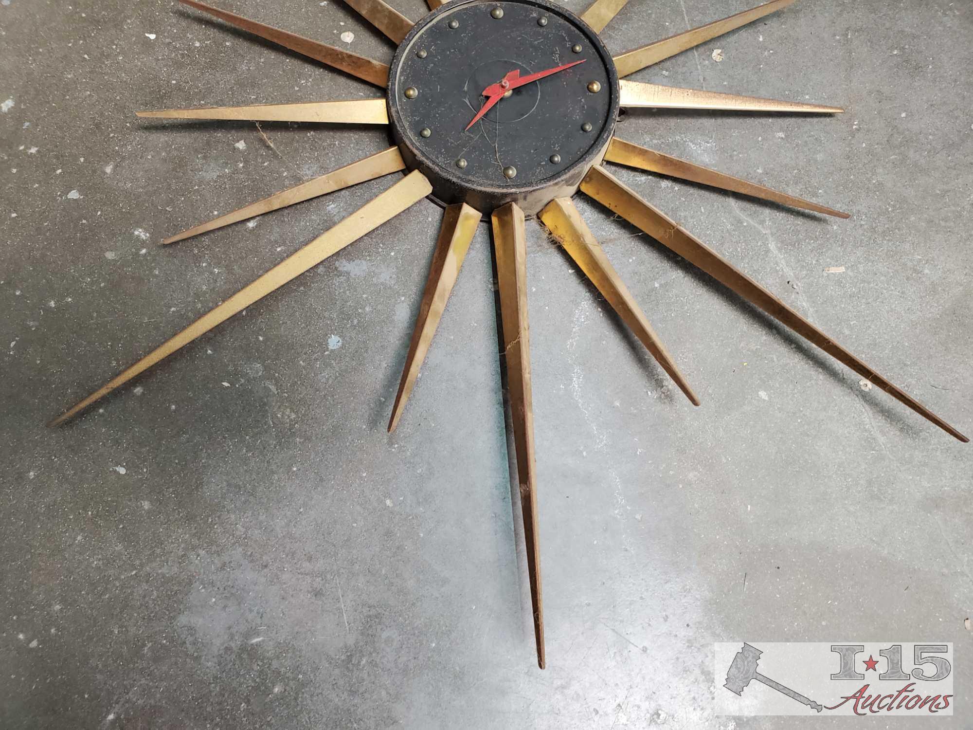Vintage Starburst Clock