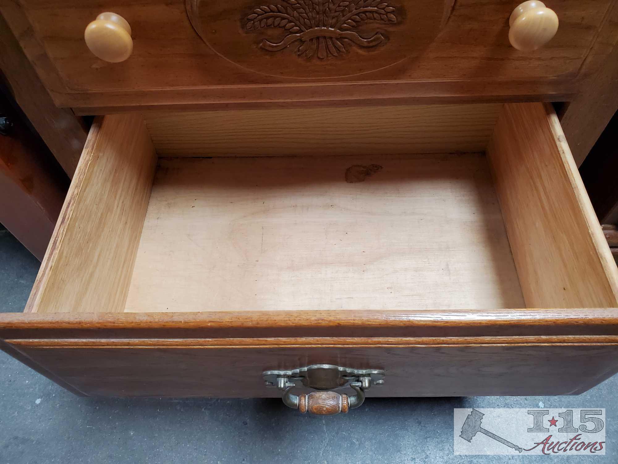 Two Sets Of Wooden Night Stands