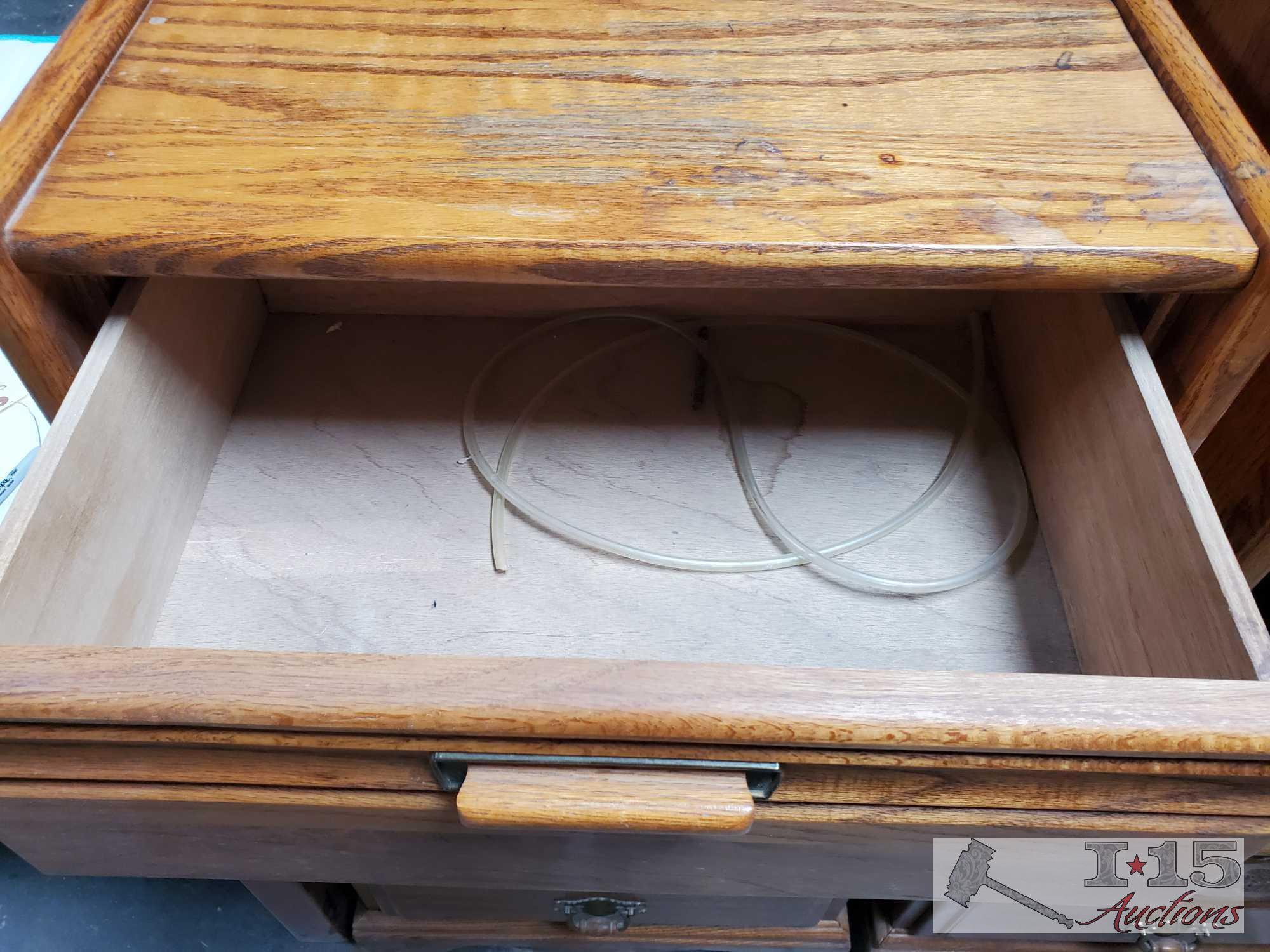 Two Sets Of Wooden Night Stands