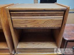 Two Sets Of Wooden Night Stands