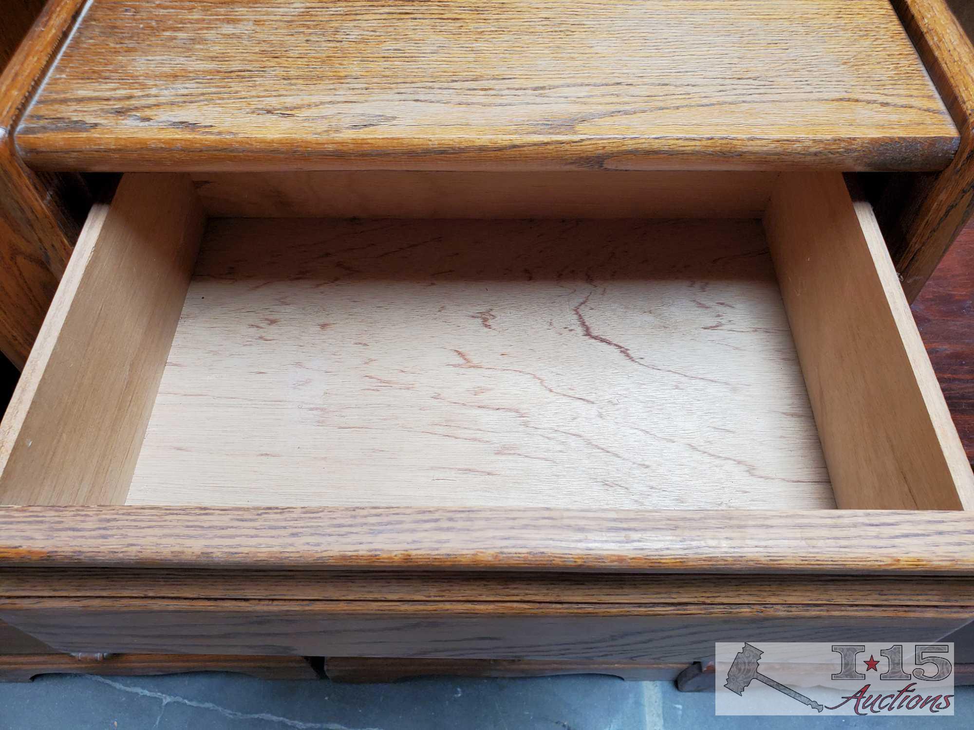 Two Sets Of Wooden Night Stands