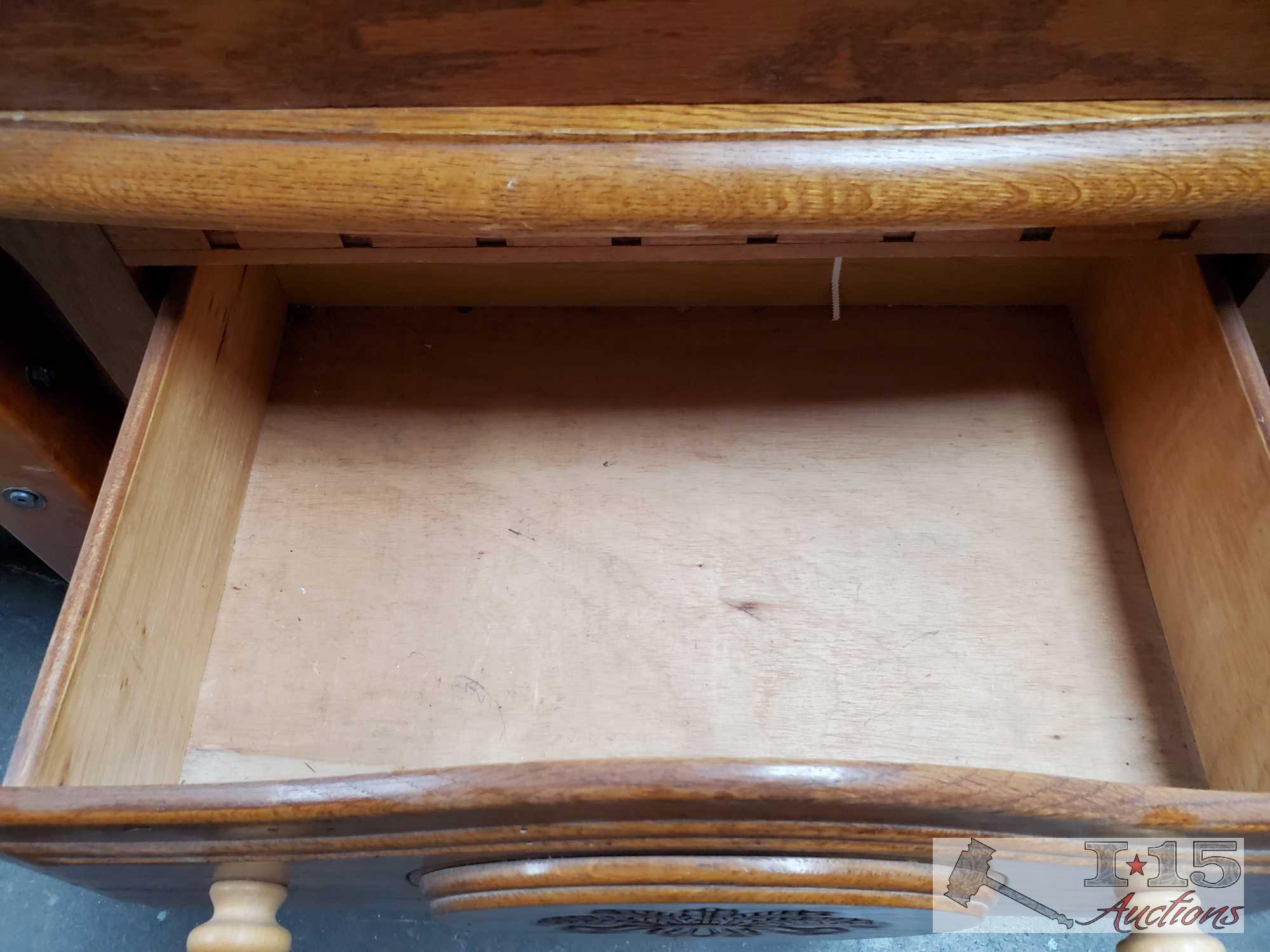 Two Sets Of Wooden Night Stands