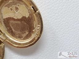 14k Gold Chain With Petite Engraved Locket 6.7g