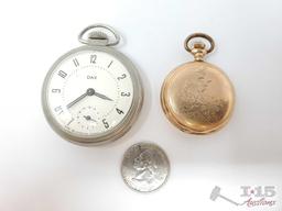 Waltham Engraved Pocket Watch And Dax Pocket Watch