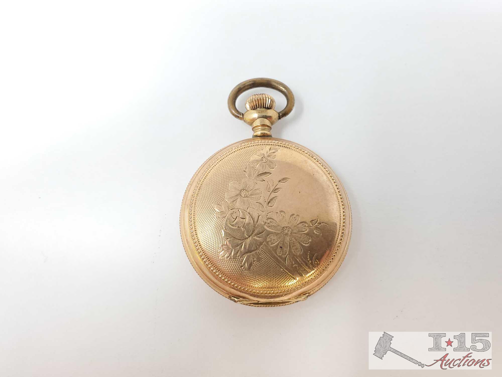 Waltham Engraved Pocket Watch And Dax Pocket Watch