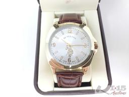 NEW! U.S. Polo Assn. Watch In Original Box And Foreign Currency