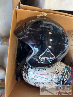 Motorcycle Helmets , Motorcycle Gloves , Fishing Net and other Out Door Items