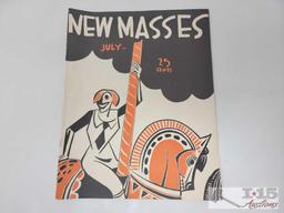 (5) Vintage The Masses Magazine Issues from June 1916 - December 1926 and (1) The New Masses