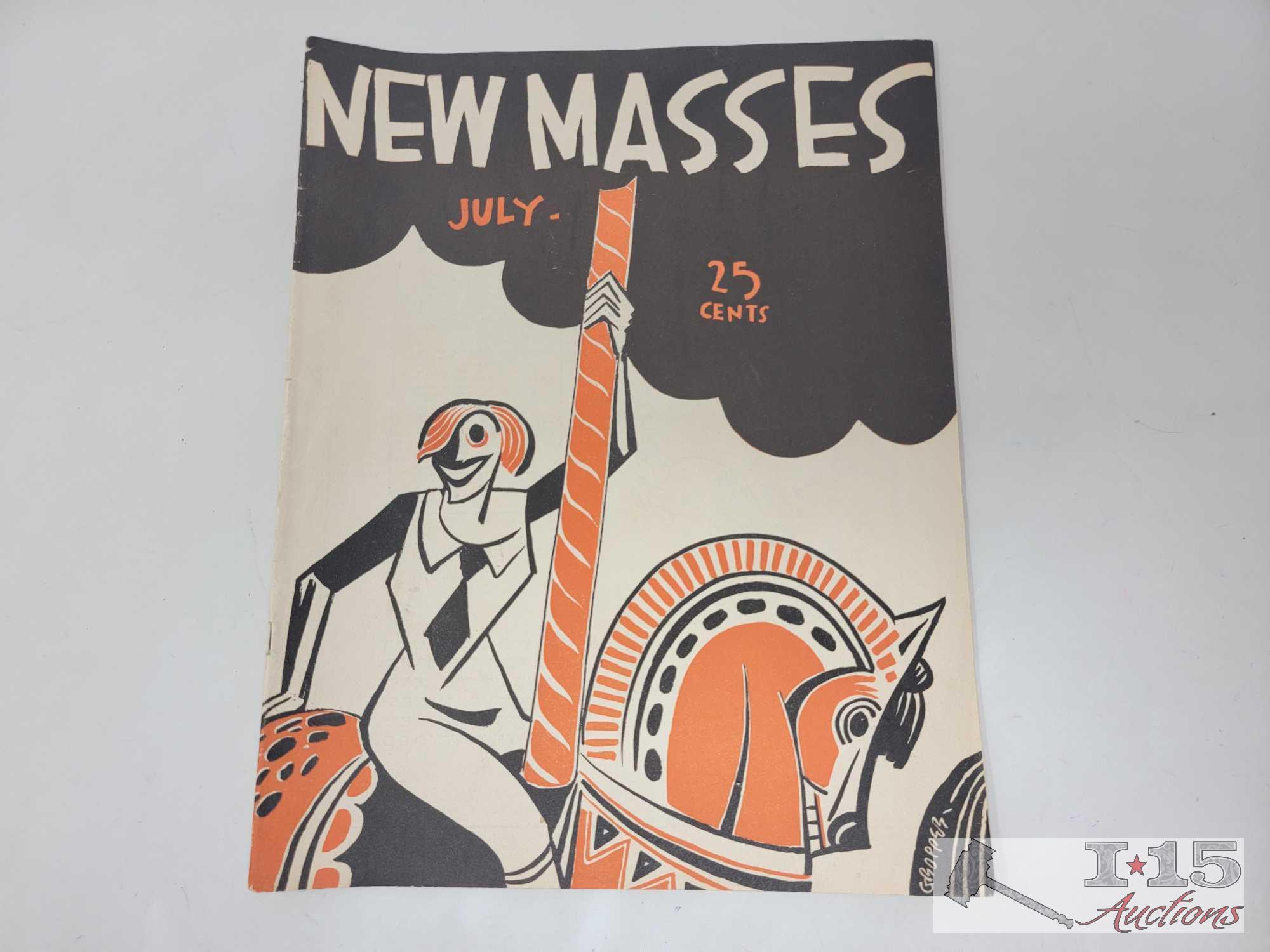 (5) Vintage The Masses Magazine Issues from June 1916 - December 1926 and (1) The New Masses