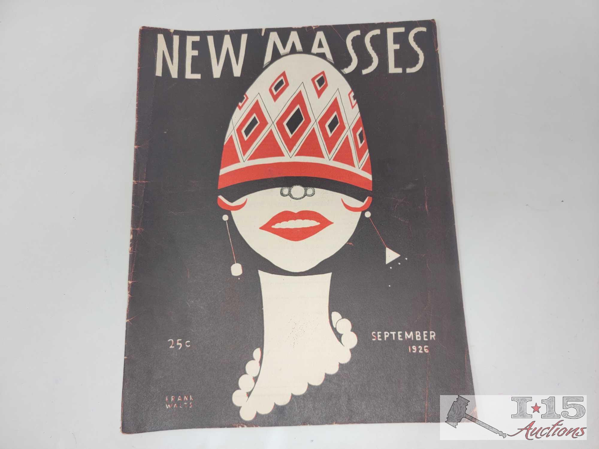 (5) Vintage The Masses Magazine Issues from June 1916 - December 1926 and (1) The New Masses