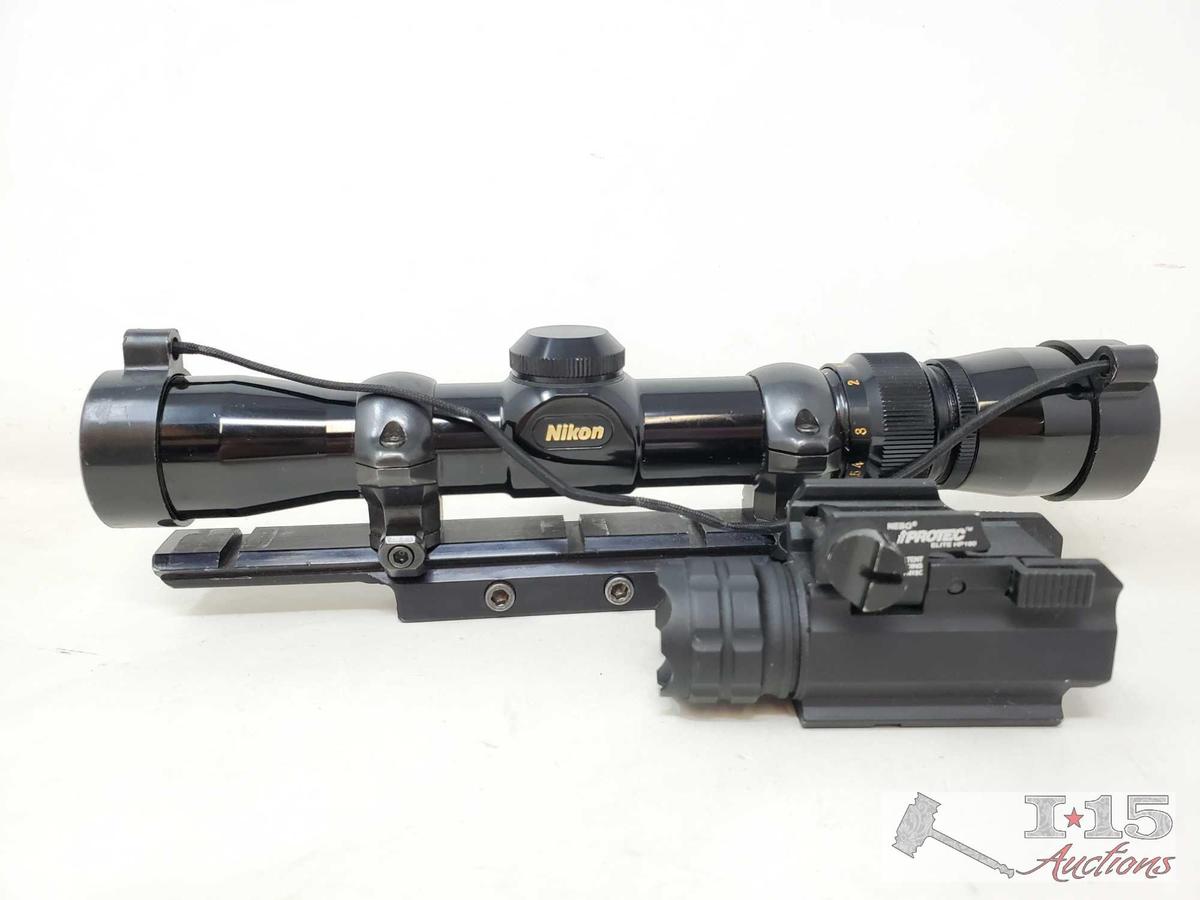 Nikon 1.5-4.5x24 Scope and Nebo iProtect Elite HP190