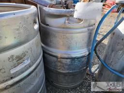 (2) 15.5 U.S. Gallon Beer Kegs, Carbon Dioxide Tank and Multi-Purpose Sprayer