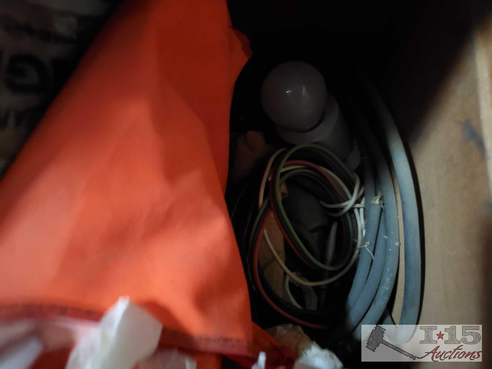 Rags, Bungee Cords, Lantern and More