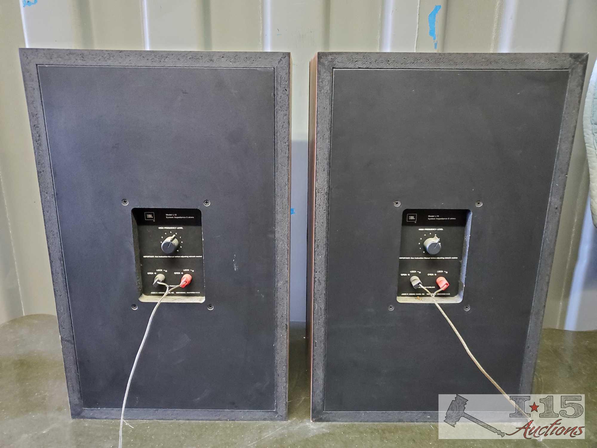 2 JBL L19 System Impedence 8 Ohms Speakers