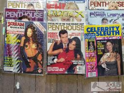 Over 15 Adult SIGNED Magazines, Poster, Calendar & Binder of Hustler Cards