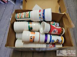 Box of Collectable Plastic Baseball Cups
