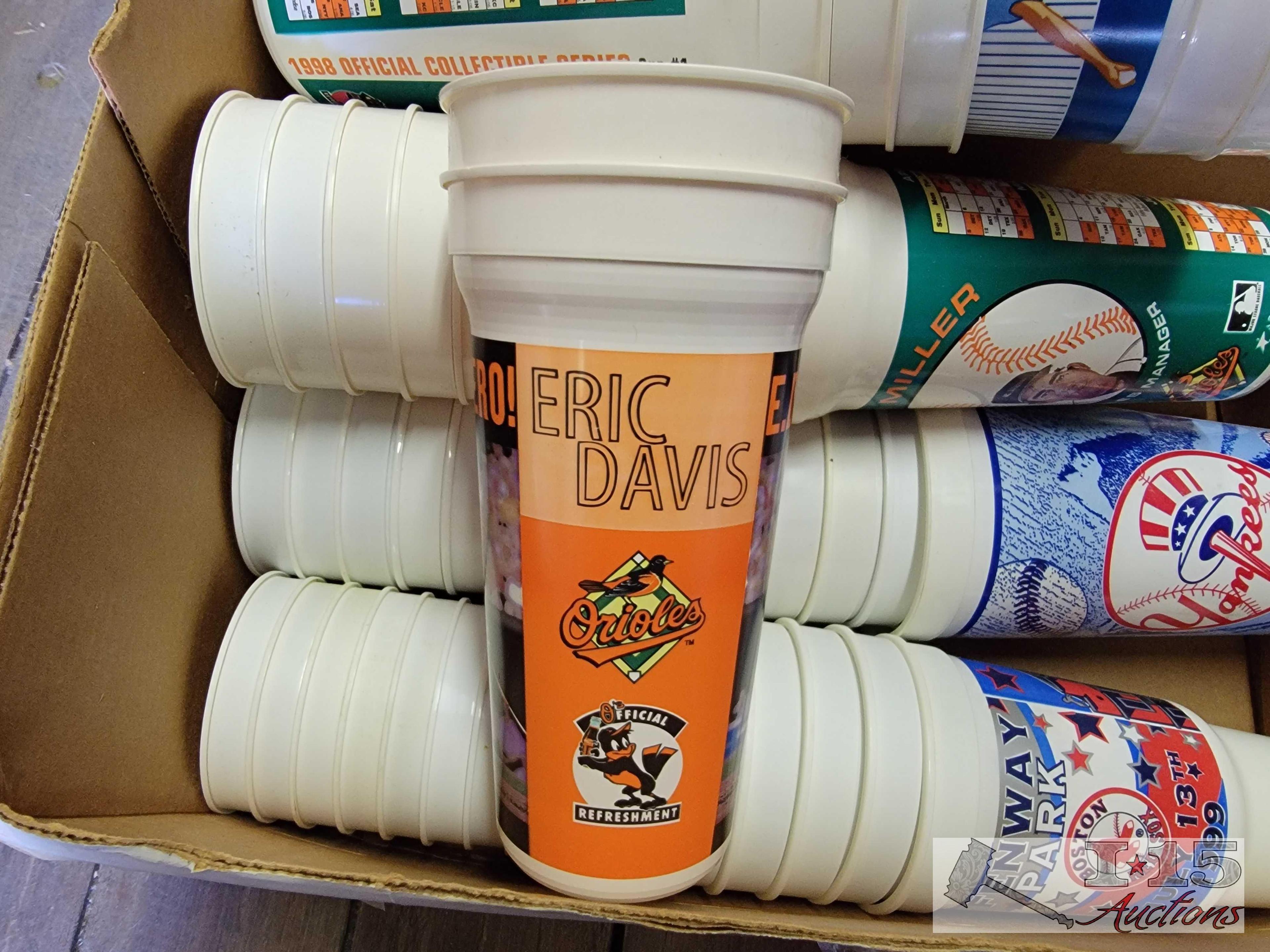Box of Collectable Plastic Baseball Cups