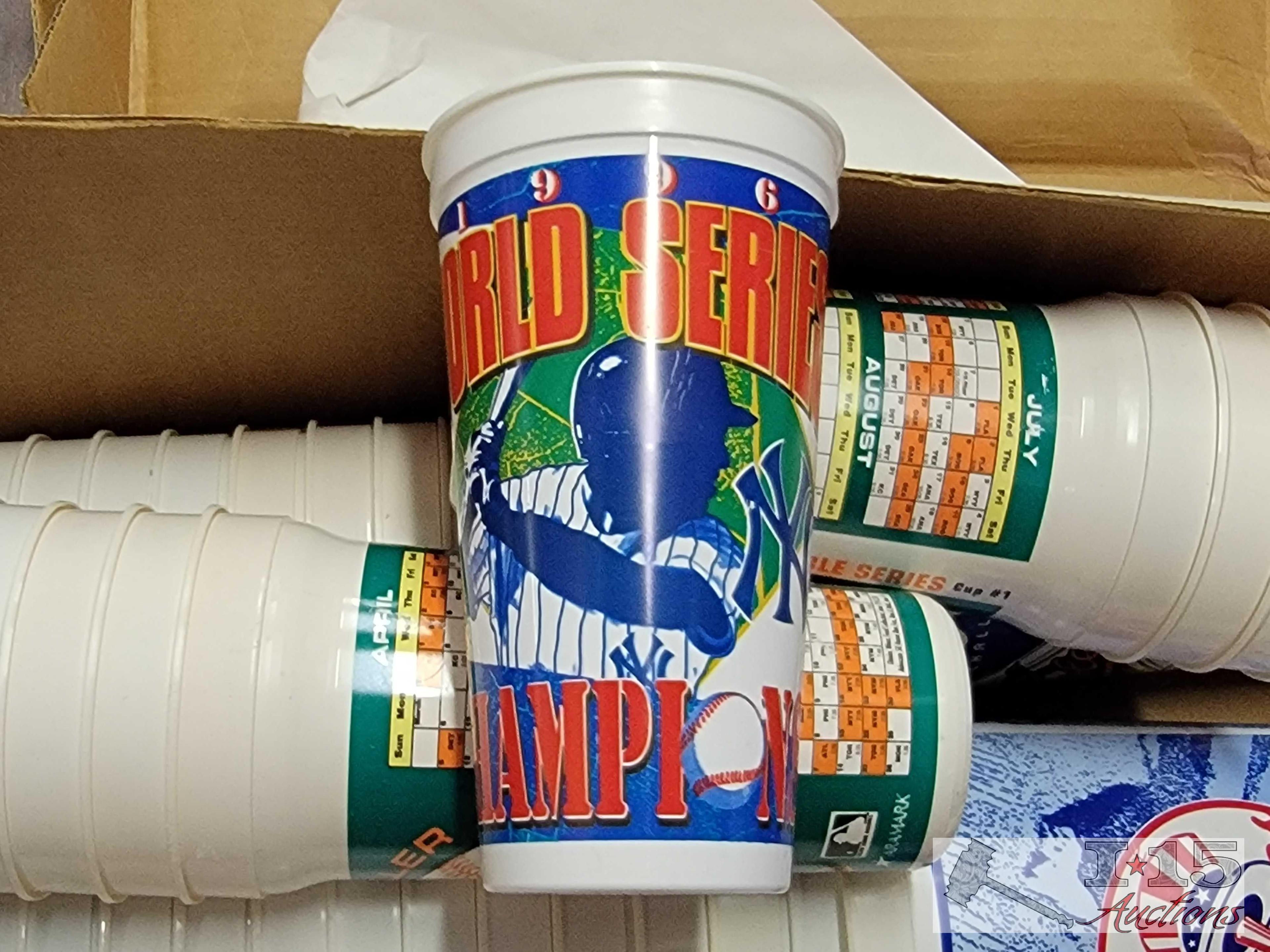 Box of Collectable Plastic Baseball Cups