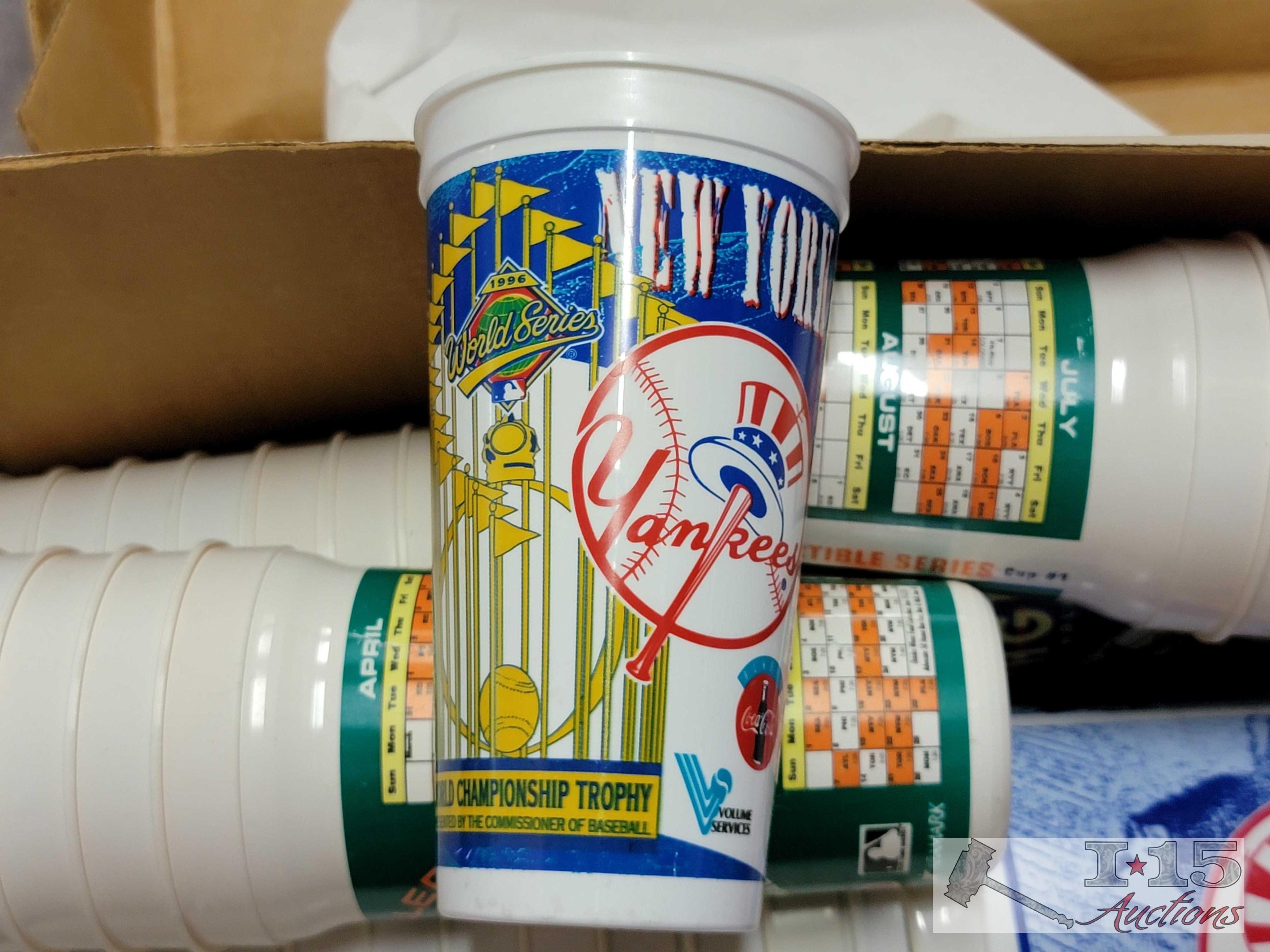 Box of Collectable Plastic Baseball Cups