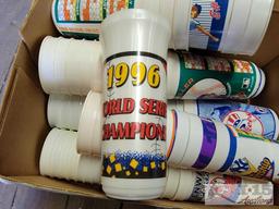 Box of Collectable Plastic Baseball Cups