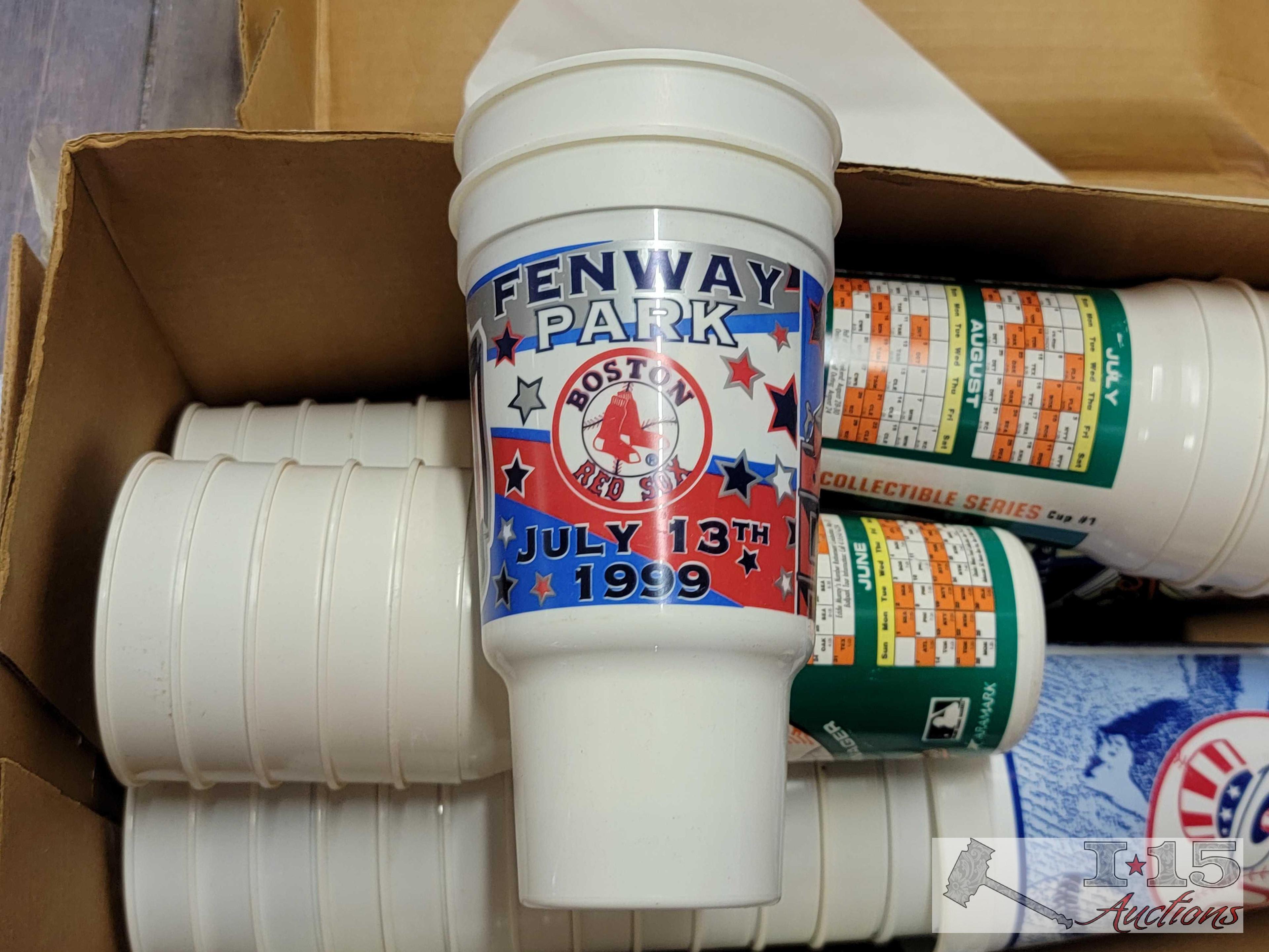 Box of Collectable Plastic Baseball Cups