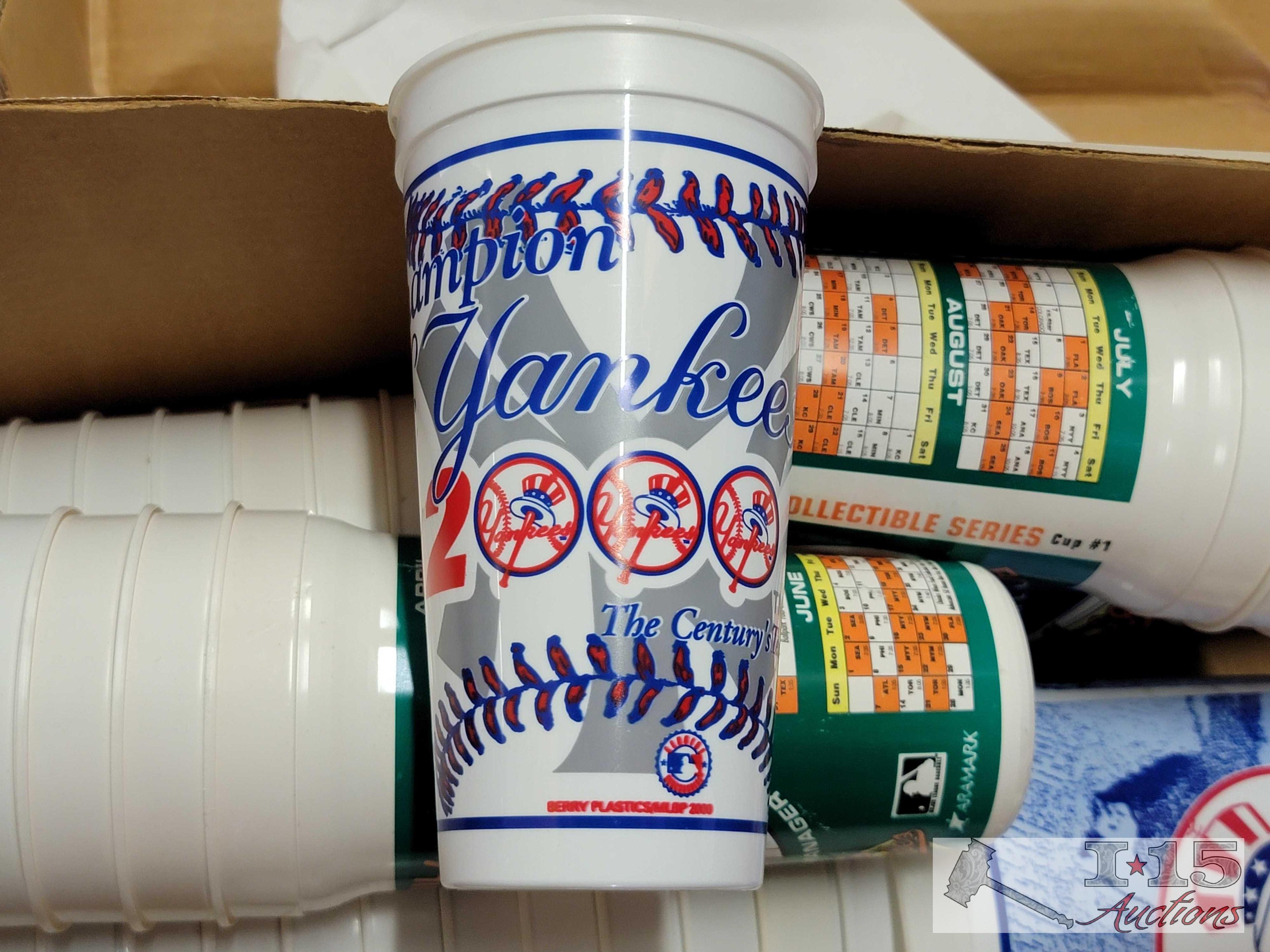 Box of Collectable Plastic Baseball Cups