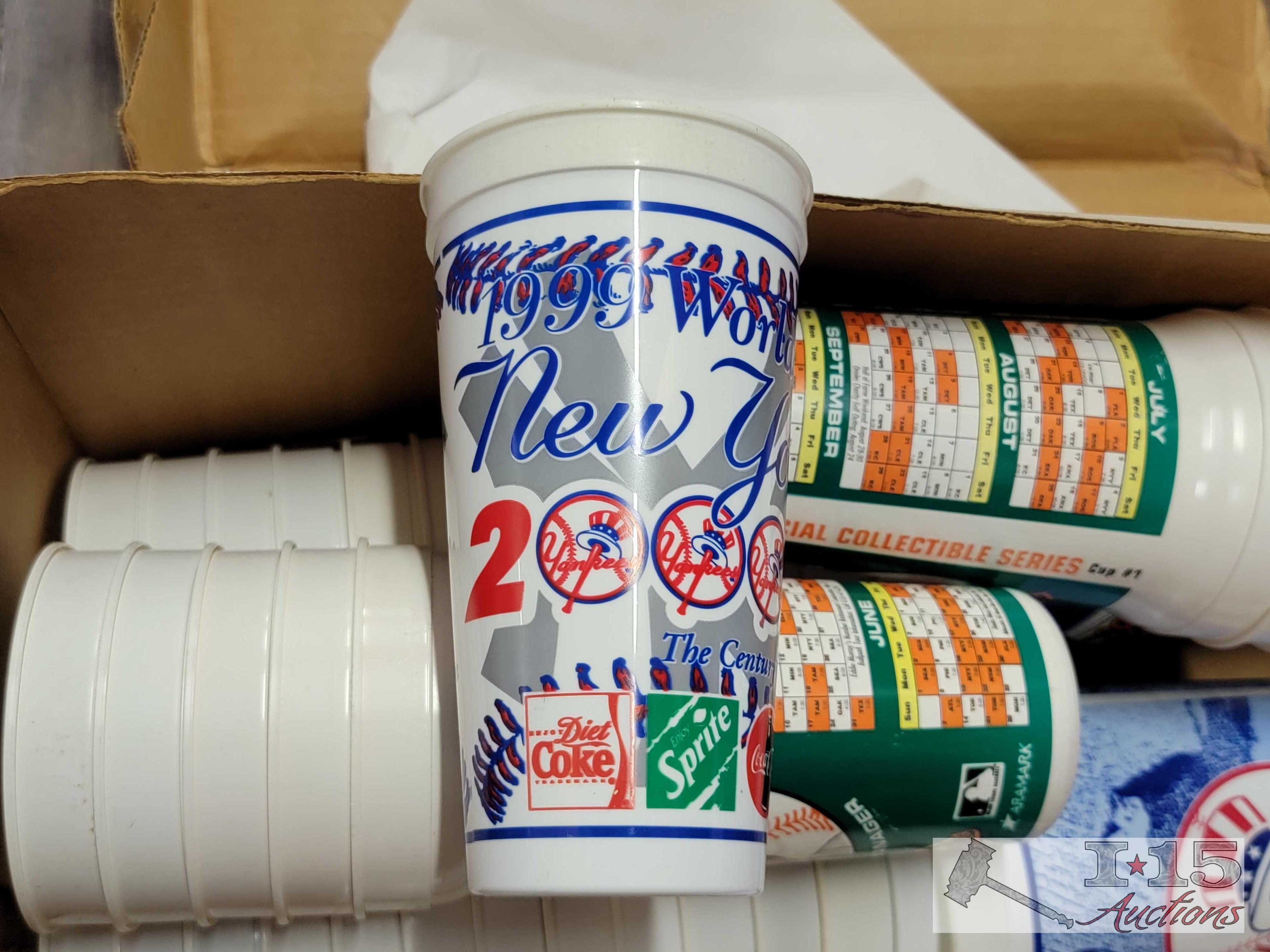 Box of Collectable Plastic Baseball Cups