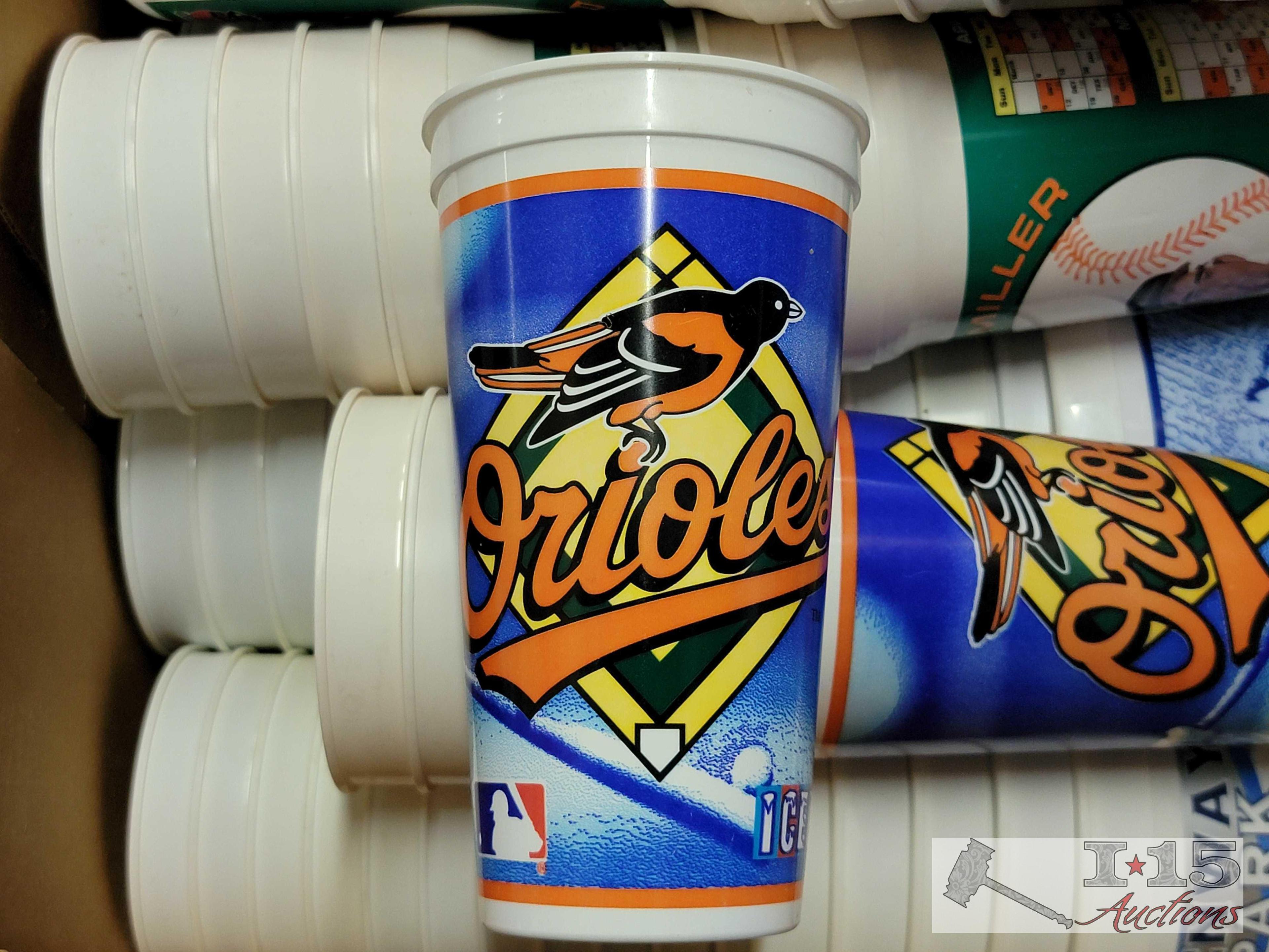 Box of Collectable Plastic Baseball Cups