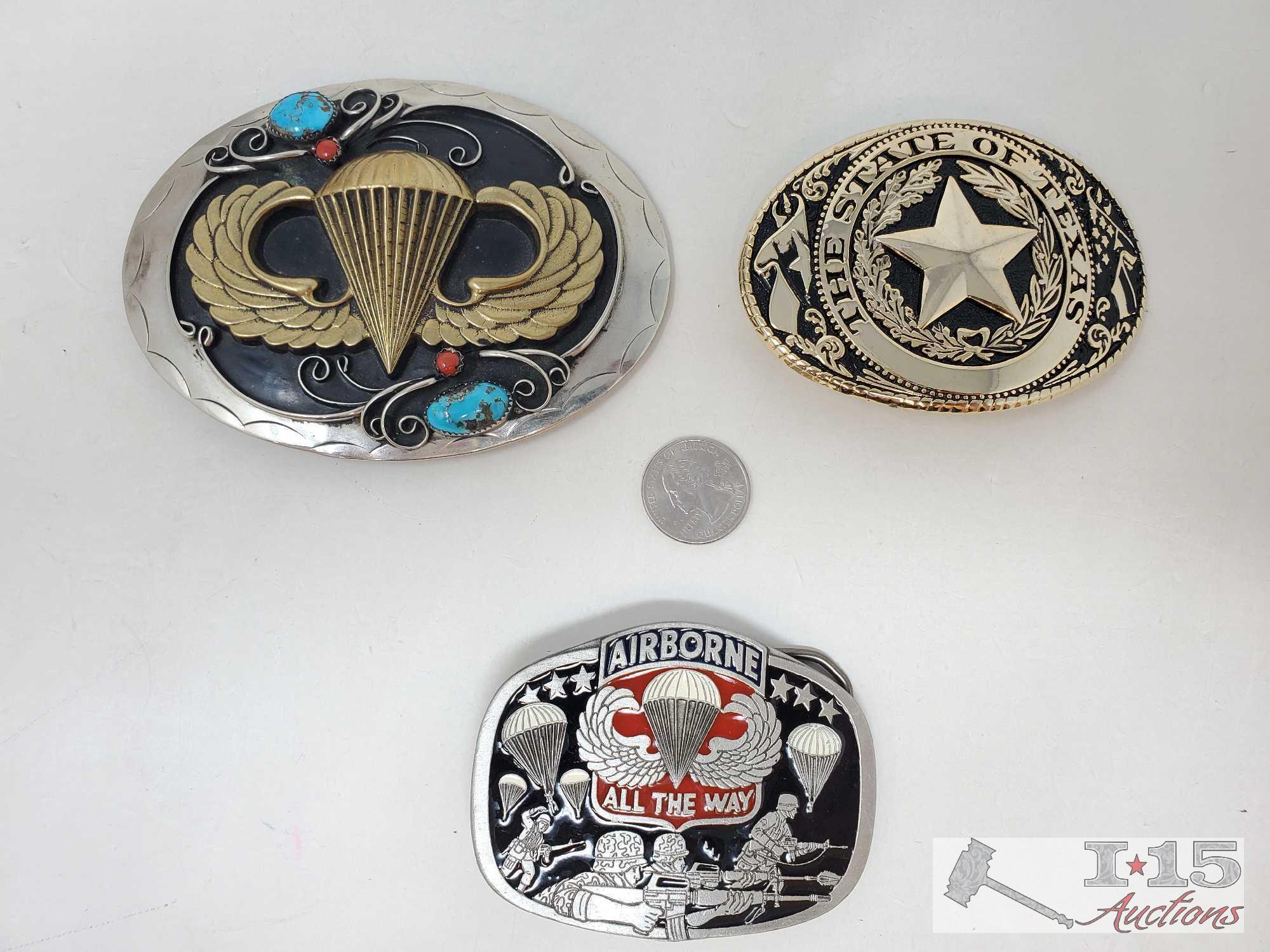 (3) Belt Buckles