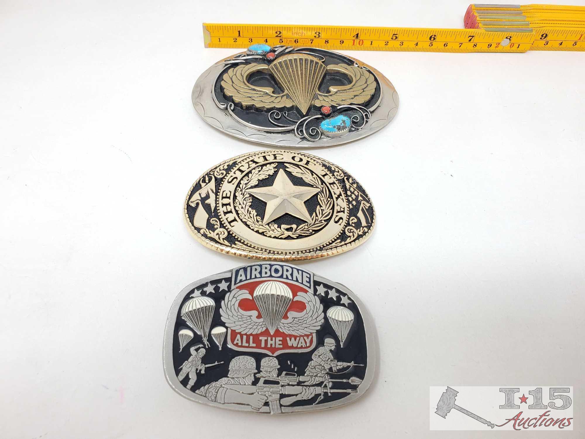 (3) Belt Buckles