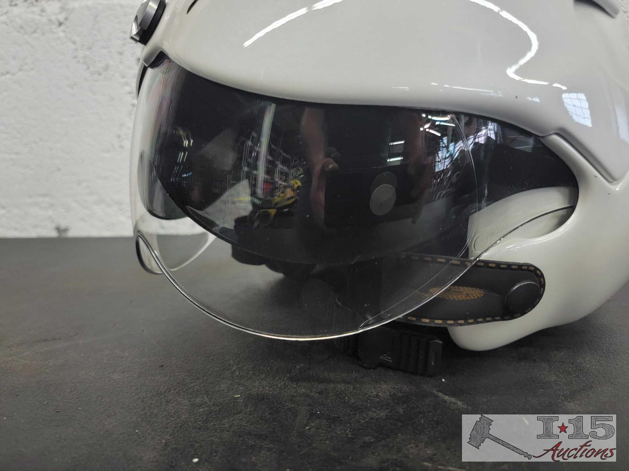 New White Obse Air Craft Double Lens Large Helmet and Firgter Pilot Double Lens Motorcycle Helmet