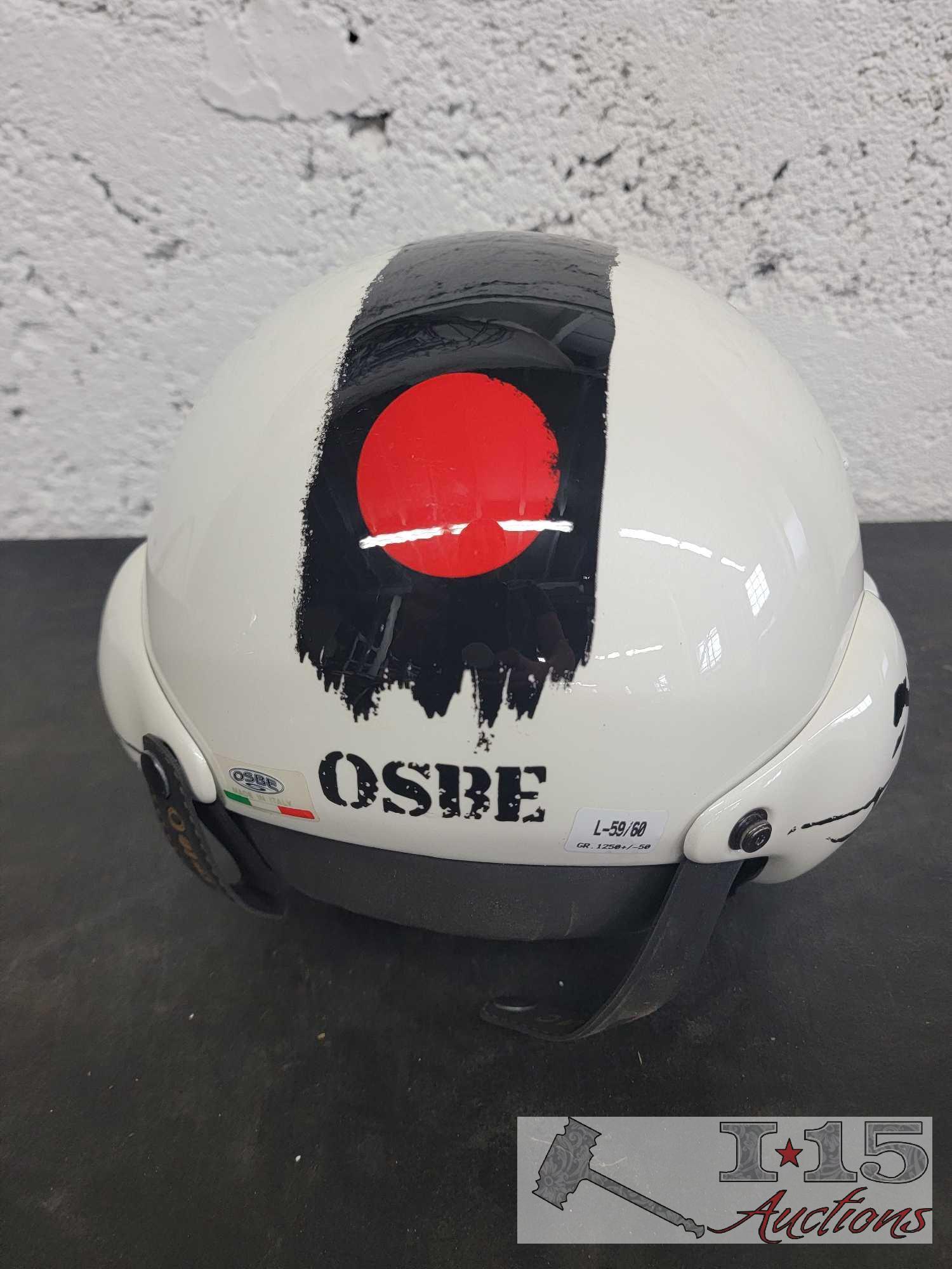 New White Obse Air Craft Double Lens Large Helmet and Firgter Pilot Double Lens Motorcycle Helmet