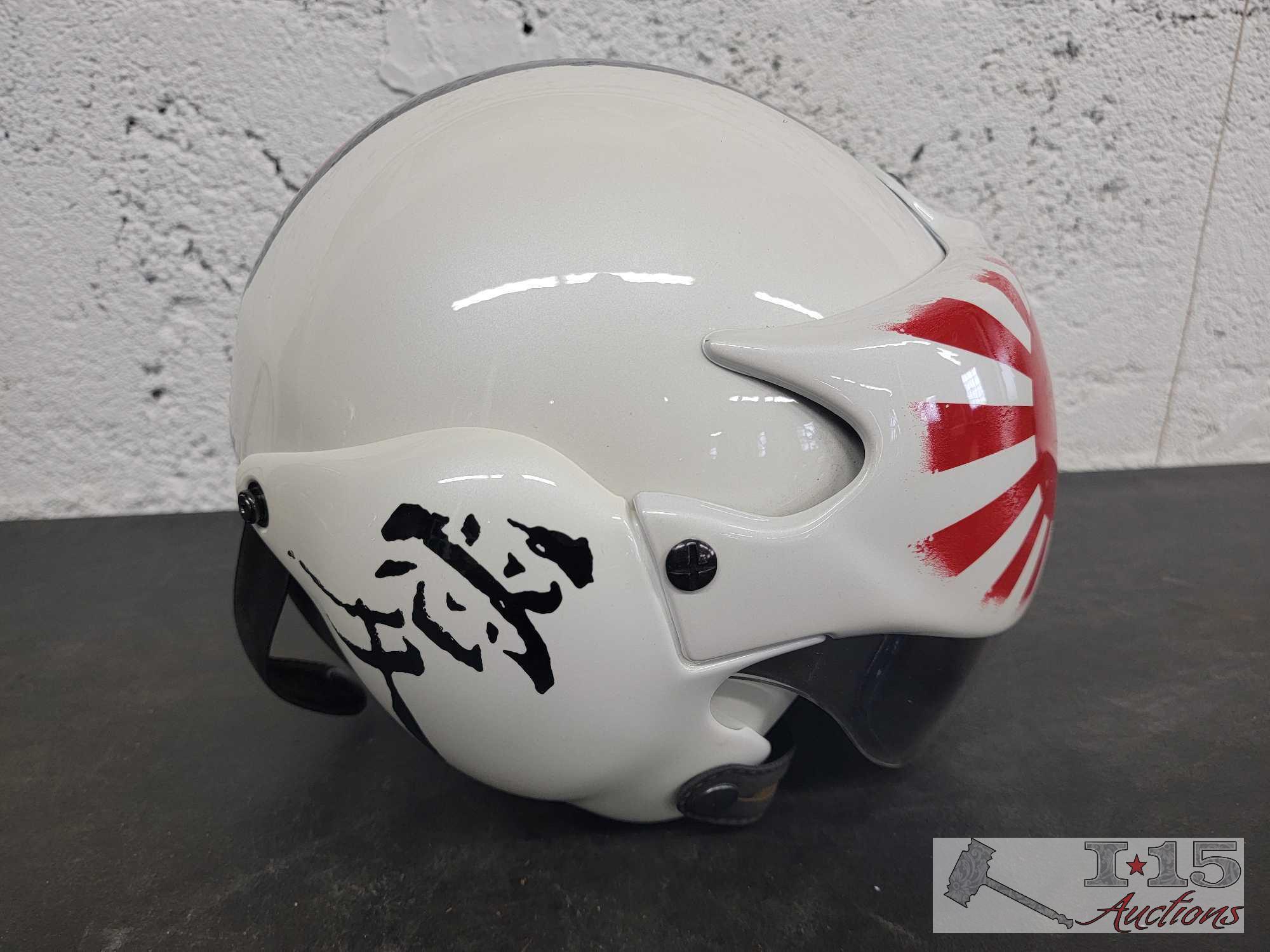 New White Obse Air Craft Double Lens Large Helmet and Firgter Pilot Double Lens Motorcycle Helmet