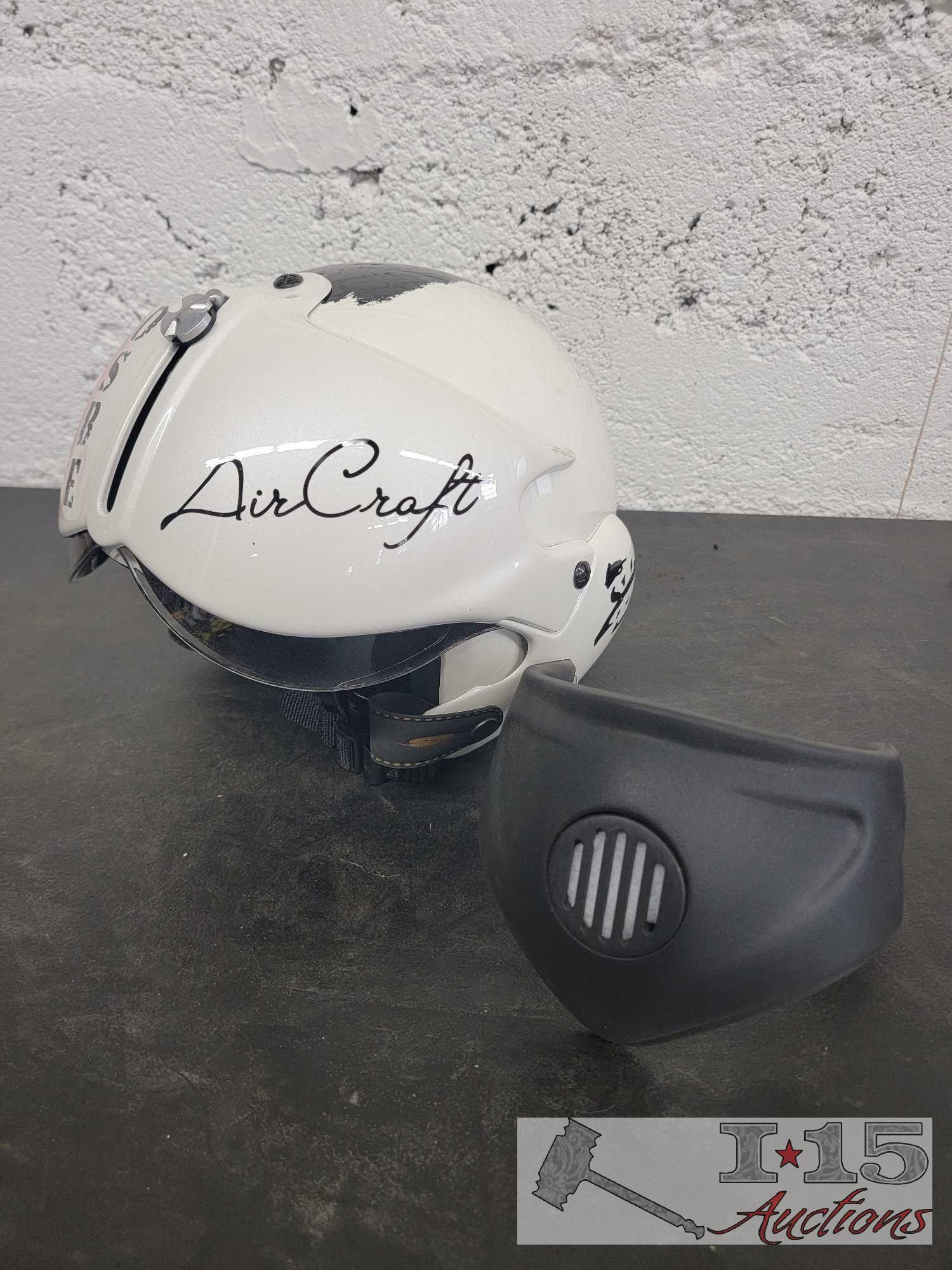New White Obse Air Craft Double Lens Large Helmet and Firgter Pilot Double Lens Motorcycle Helmet